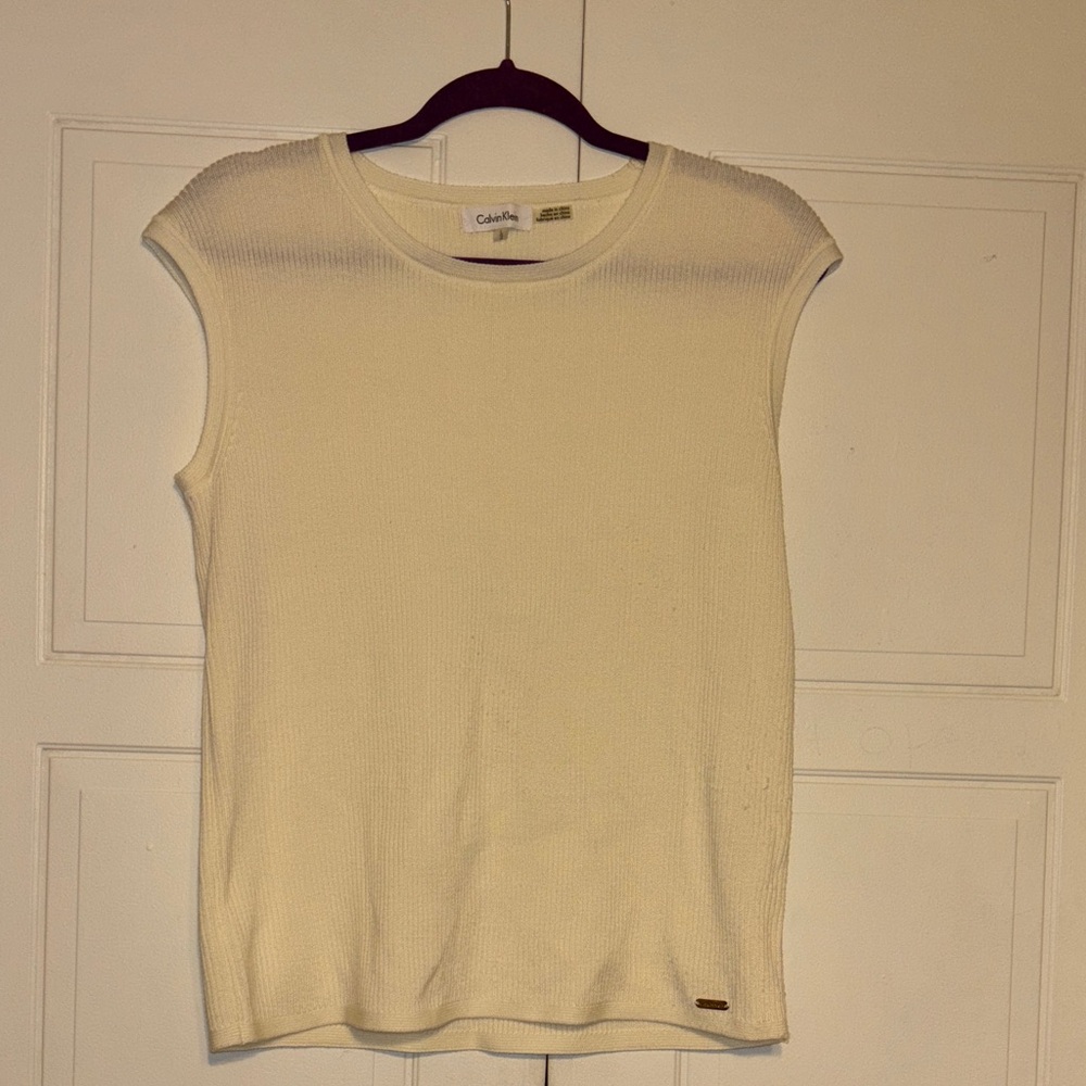 Calvin Klein Cream Knit Top